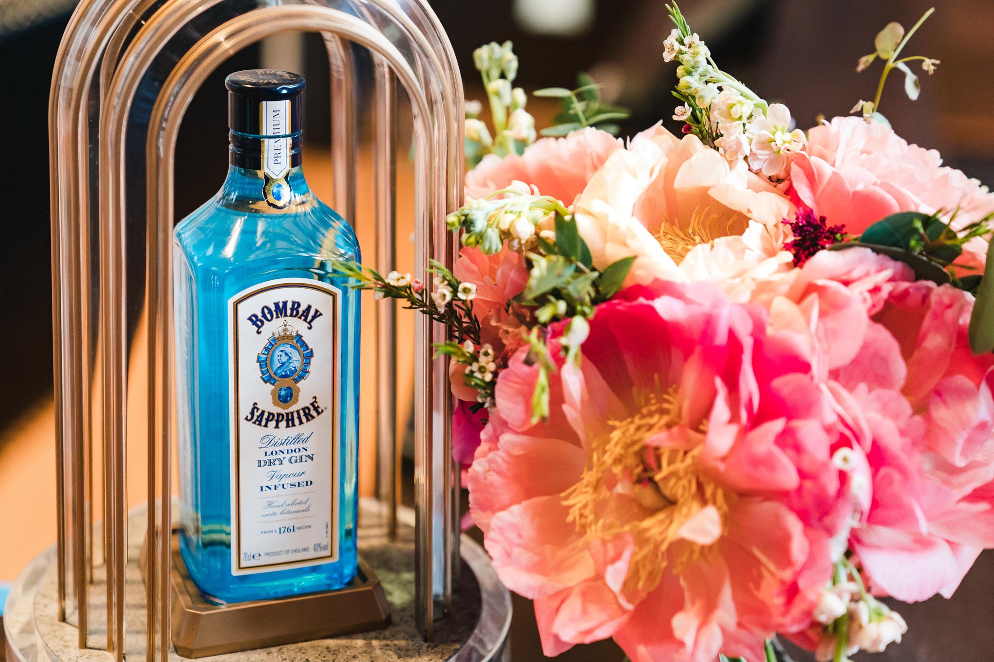Bombay Sapphire With Flowers